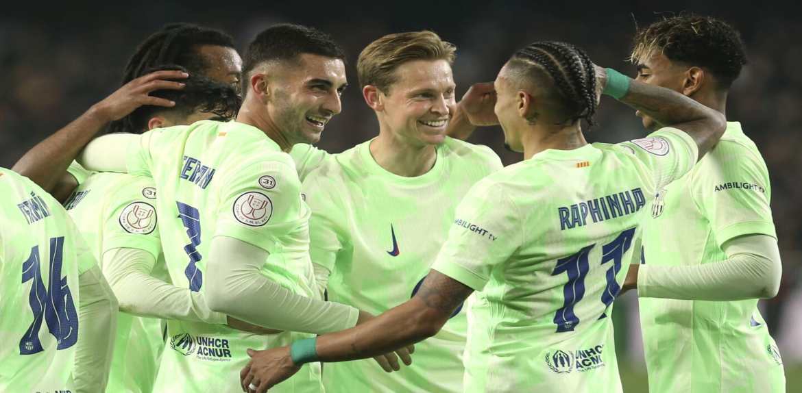 Barcelona aplasta 5-0 al Valencia y pasa a semifinales en la Copa del Rey