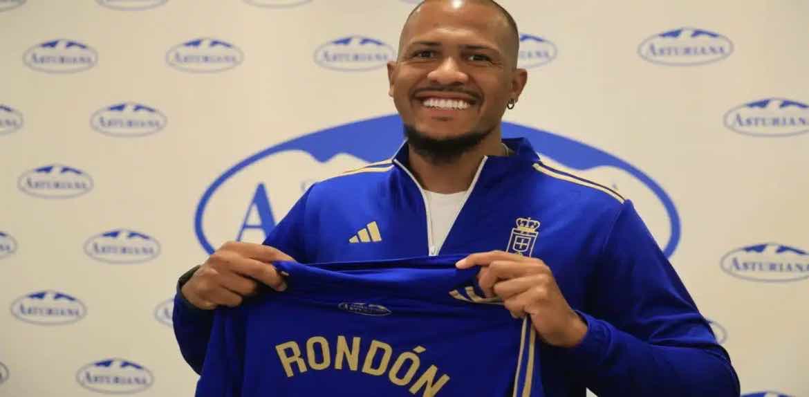 Salomón Rondón es presentado como nuevo jugador del Real Oviedo