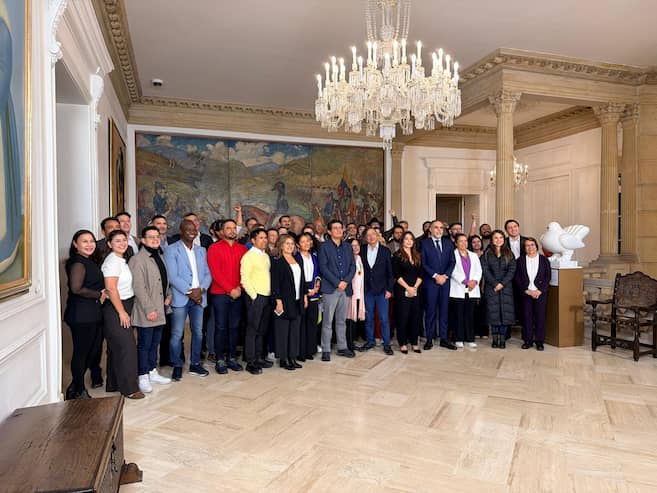 Presidente Petro se reúne con bancada del Pacto Histórico en Casa de Nariño en Colombia