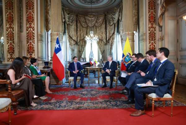 Ecuador y Chile fortalecen cooperación política y económica en 2026